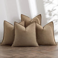 Deep Blue Linen Euro Pillow Covers