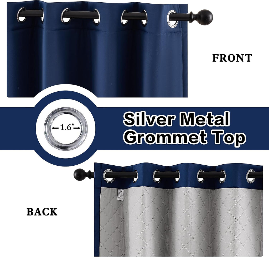 Thick Layer Soundproof Blackout Curtains