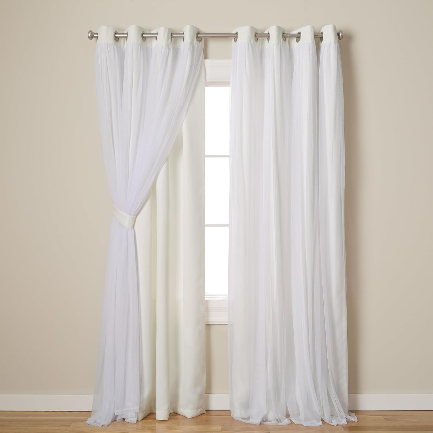 Vanilla Double Layer Blackout Curtains