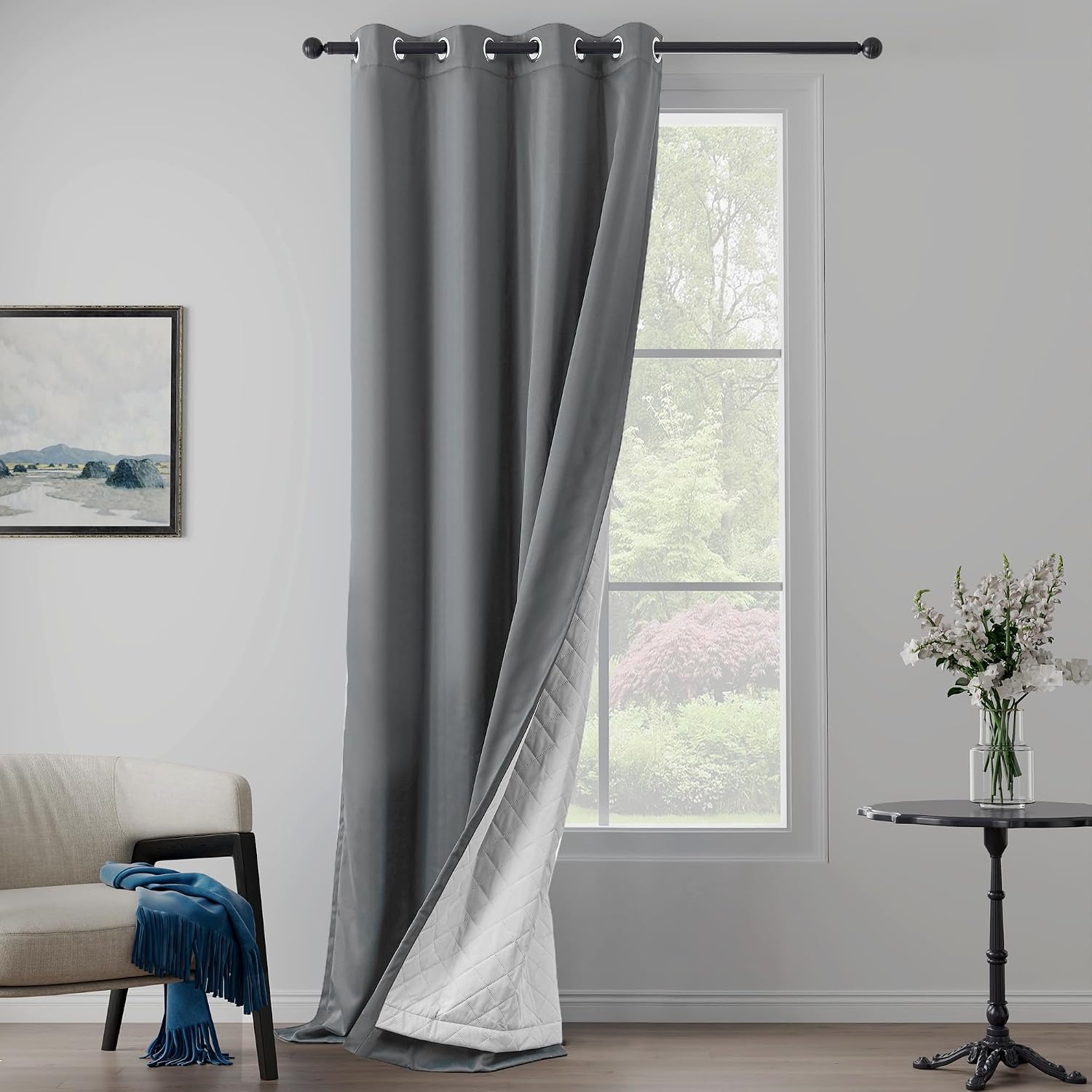 Grey Thermal Soundproof Curtains