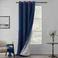 Navy Blue Heavy Soundproof Curtains
