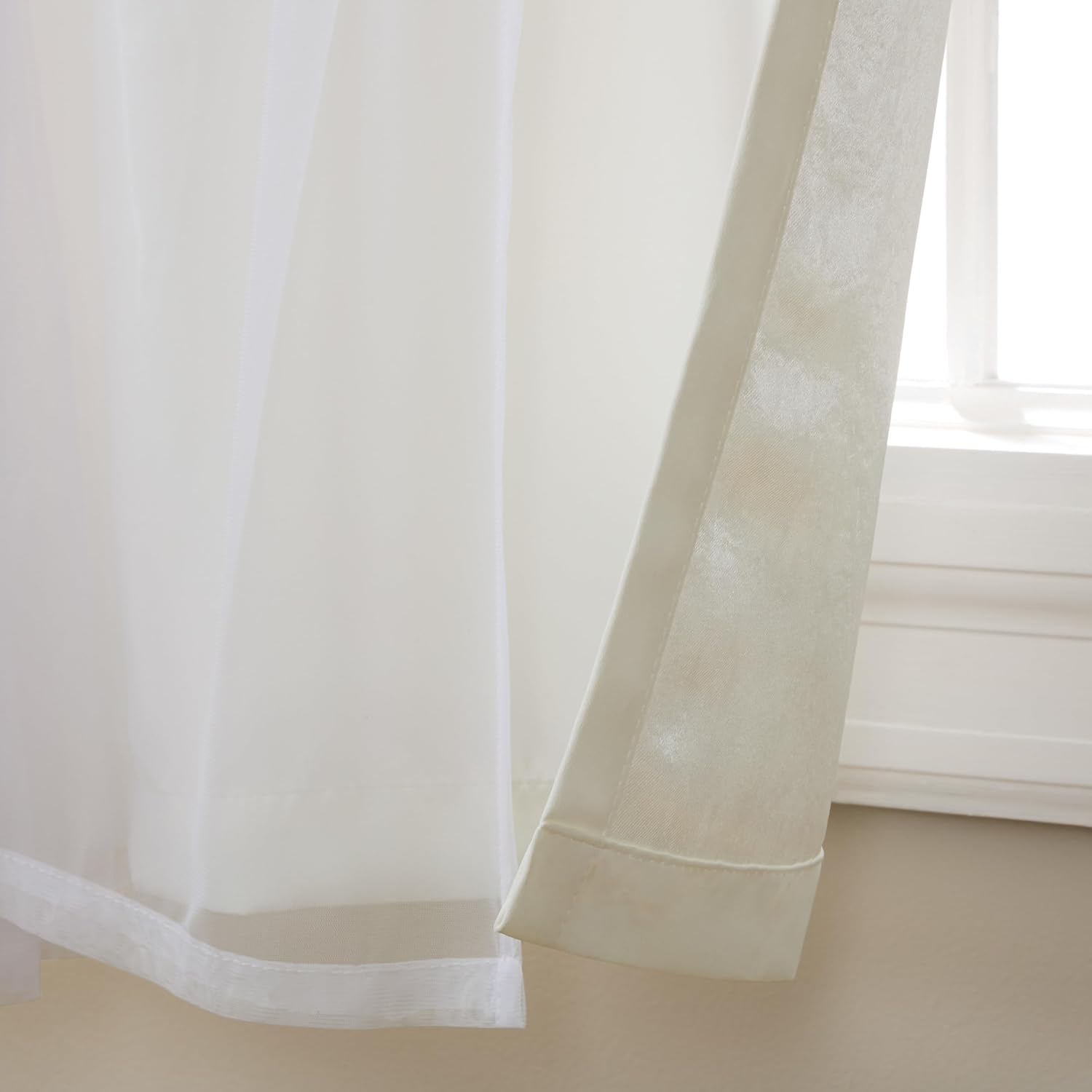 Vanilla Double Layer Blackout Curtains