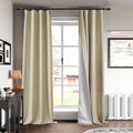 Beige Three Layer Soundproof Curtains
