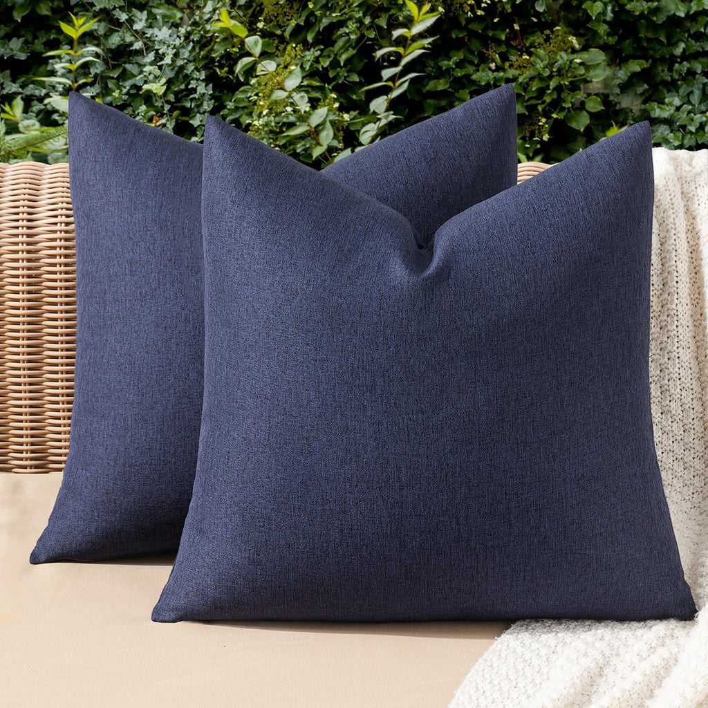 Navy Waterproof Outdoor Pillow Covers