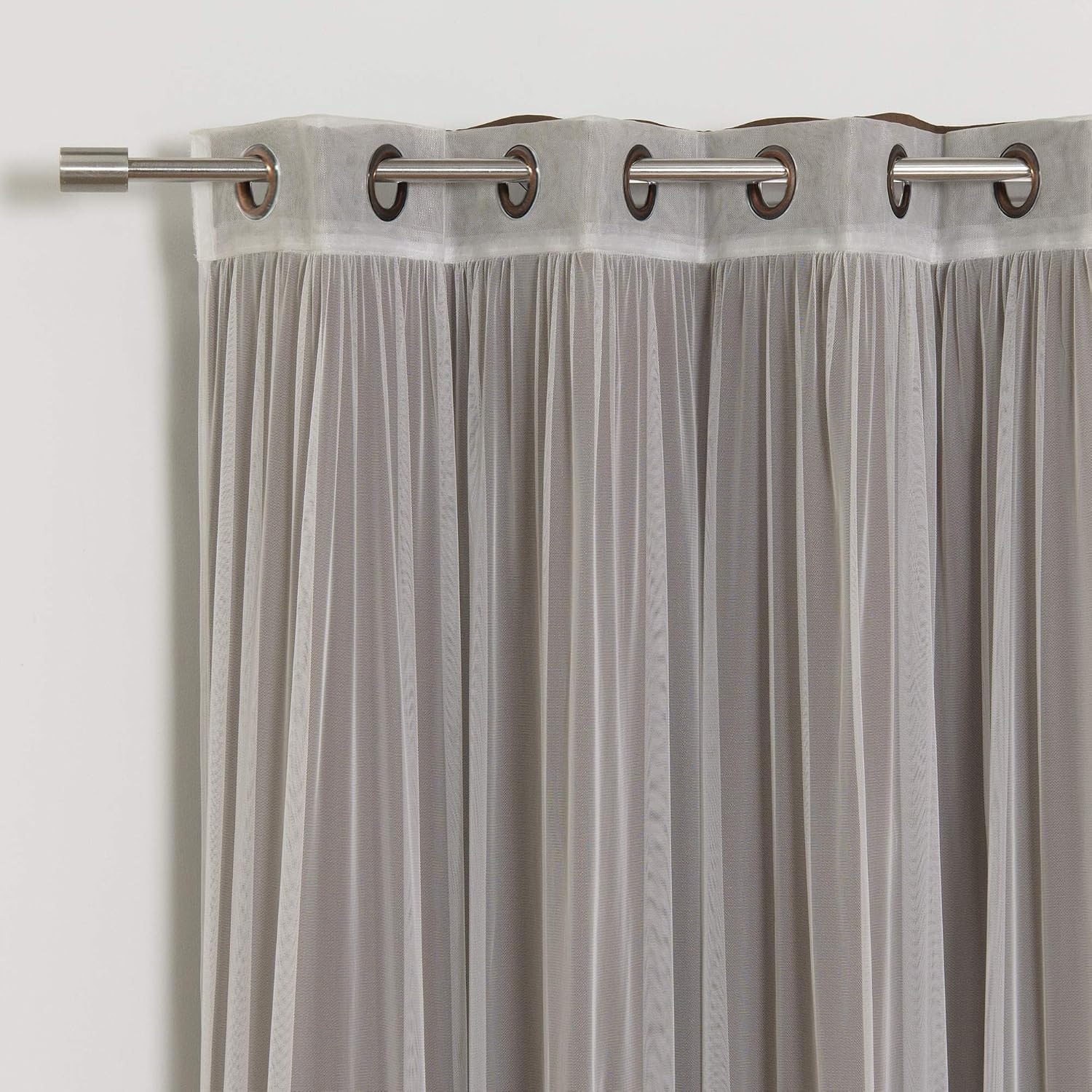 Sheer Lace Blackout Curtain 4 Panels