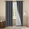 Grey Three Layer Blackout Curtains