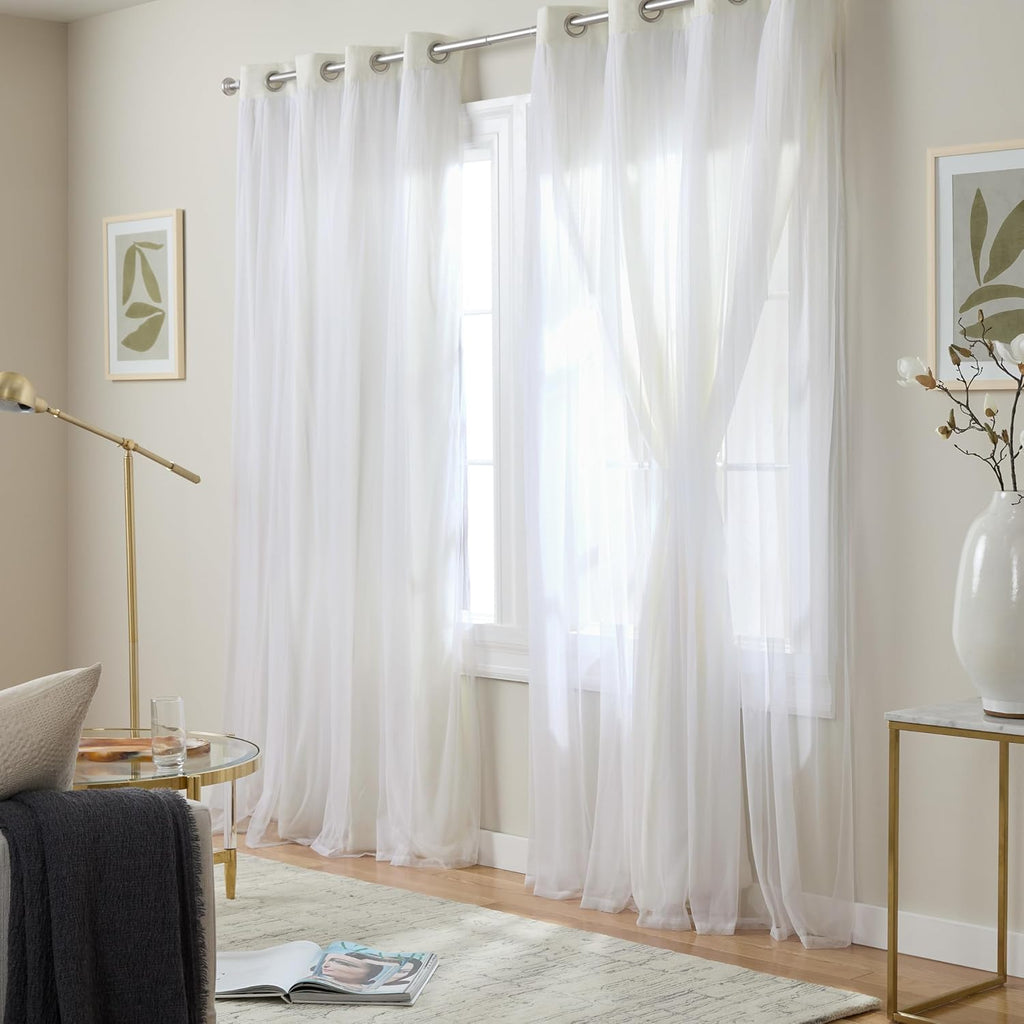 Vanilla Double Layer Blackout Curtains
