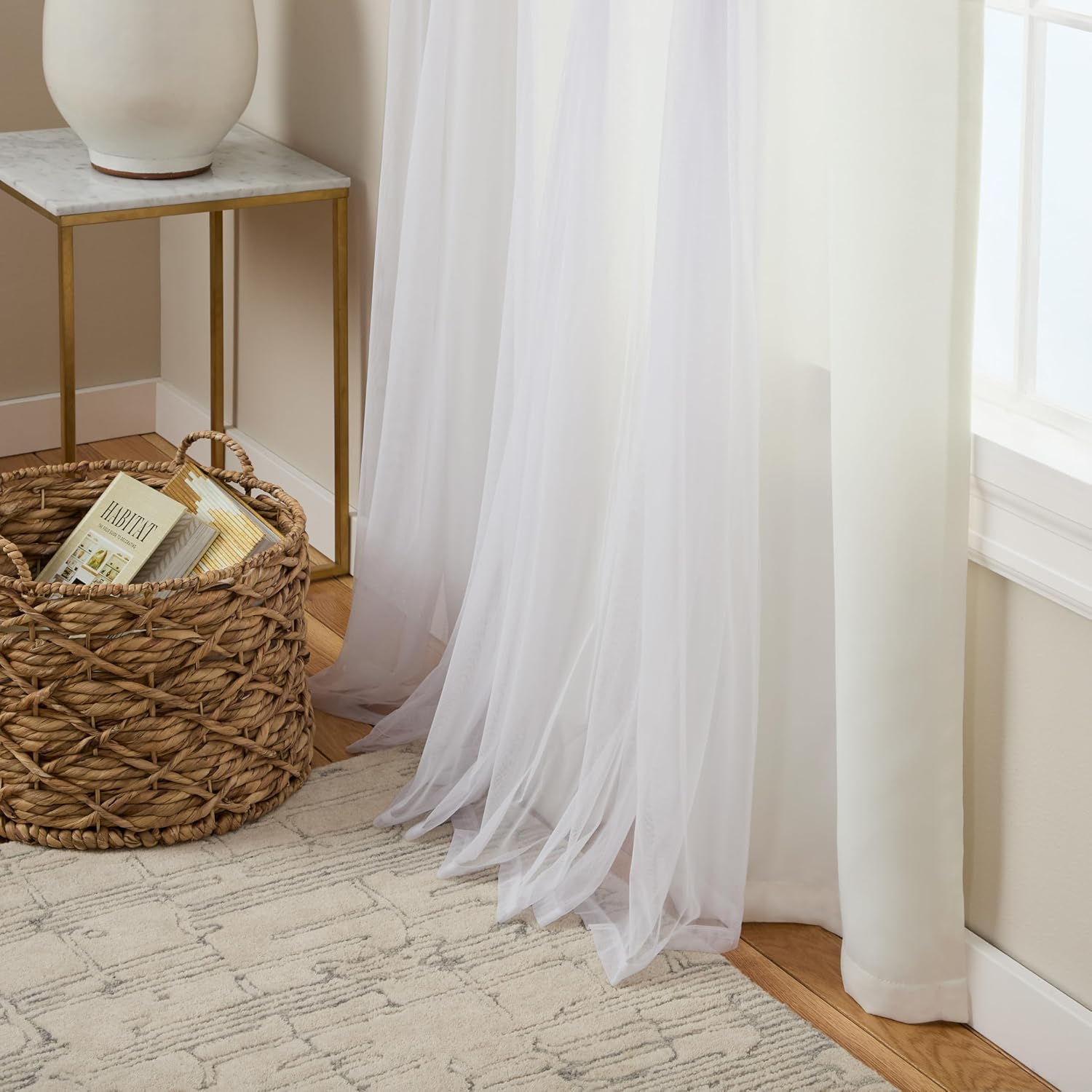 Vanilla Double Layer Blackout Curtains