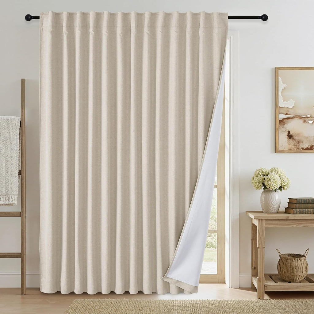 Taupe Multifunctional Linen Curtains