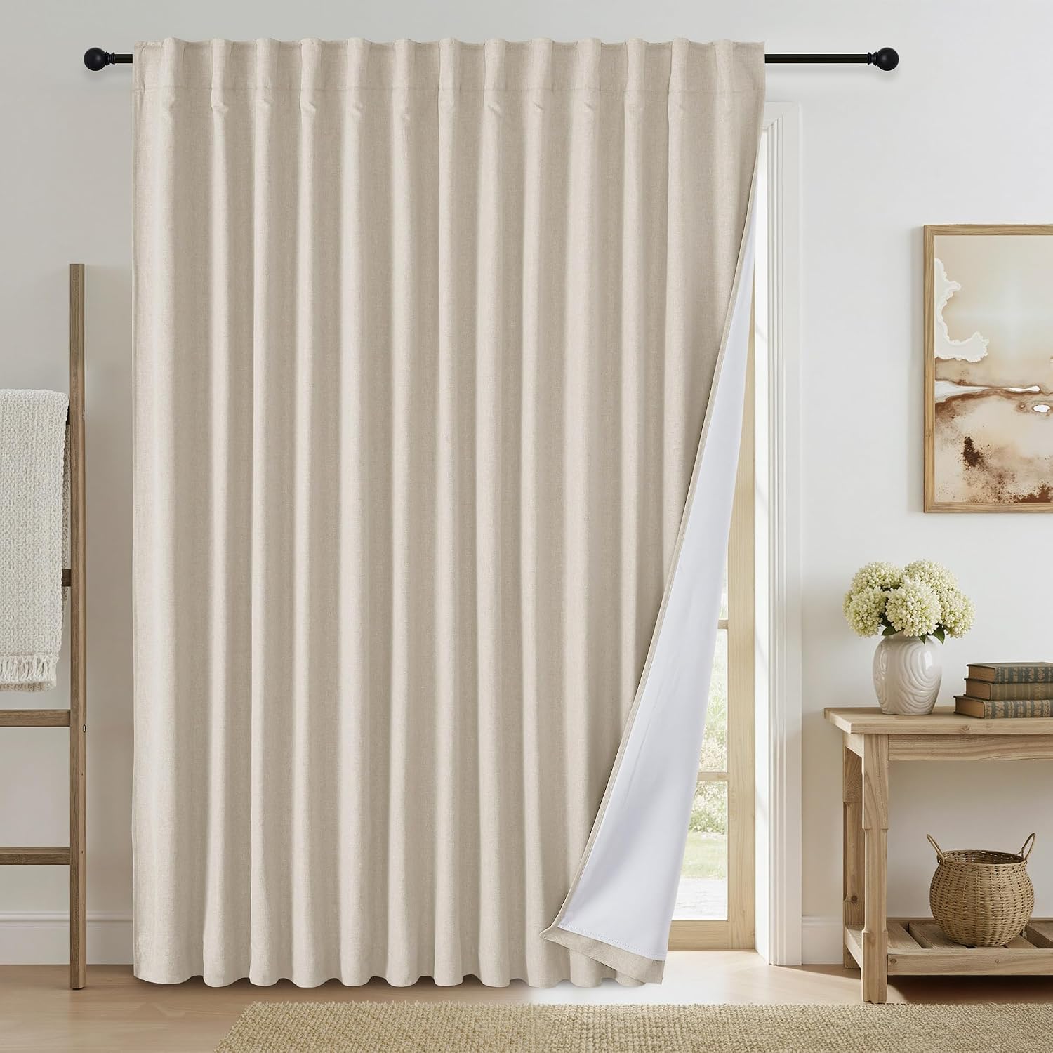 Taupe Multifunctional Linen Curtains