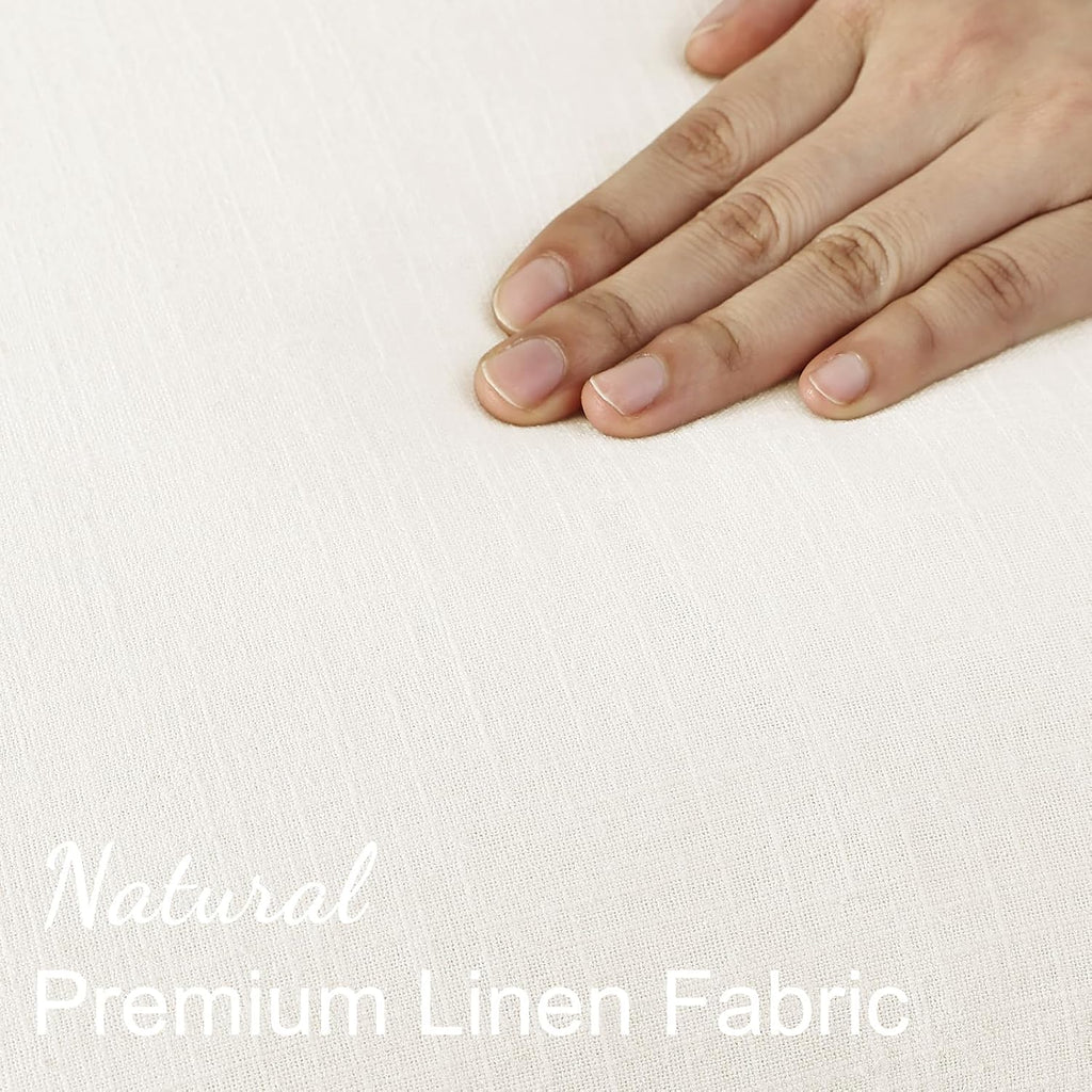 Cream Tassel Linen Pillow Covers