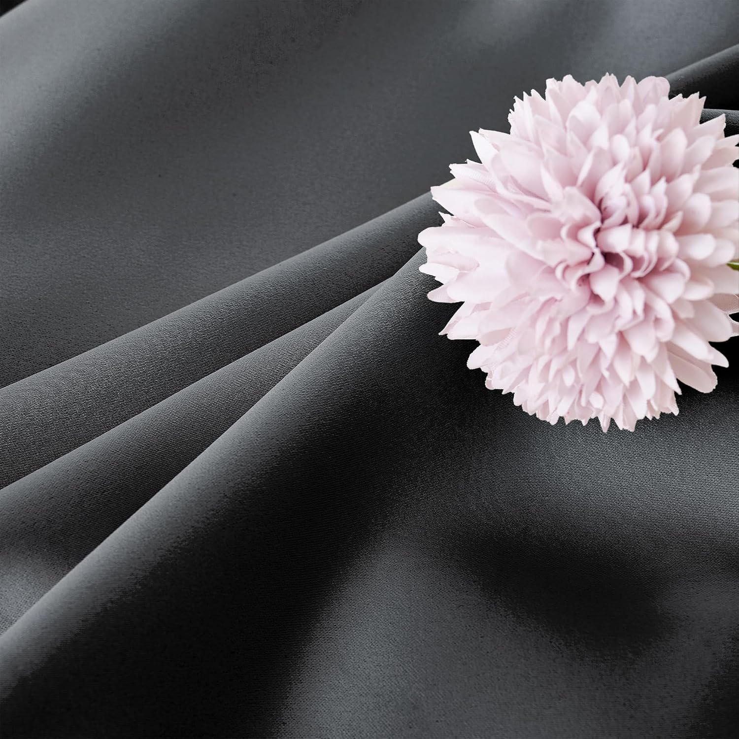 Grey Three Layer Blackout Curtains