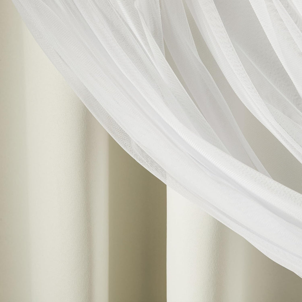 Vanilla Double Layer Blackout Curtains
