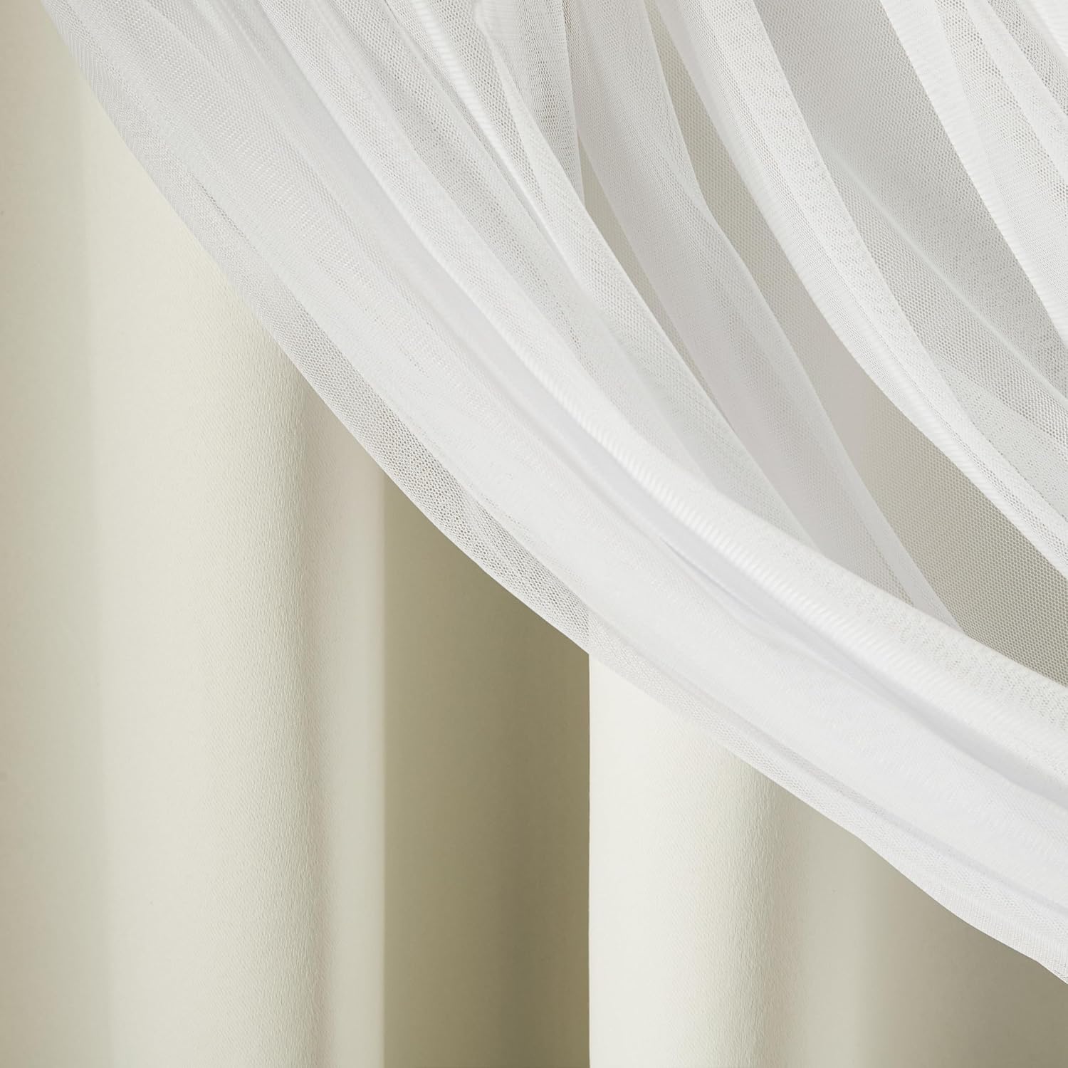 Vanilla Double Layer Blackout Curtains