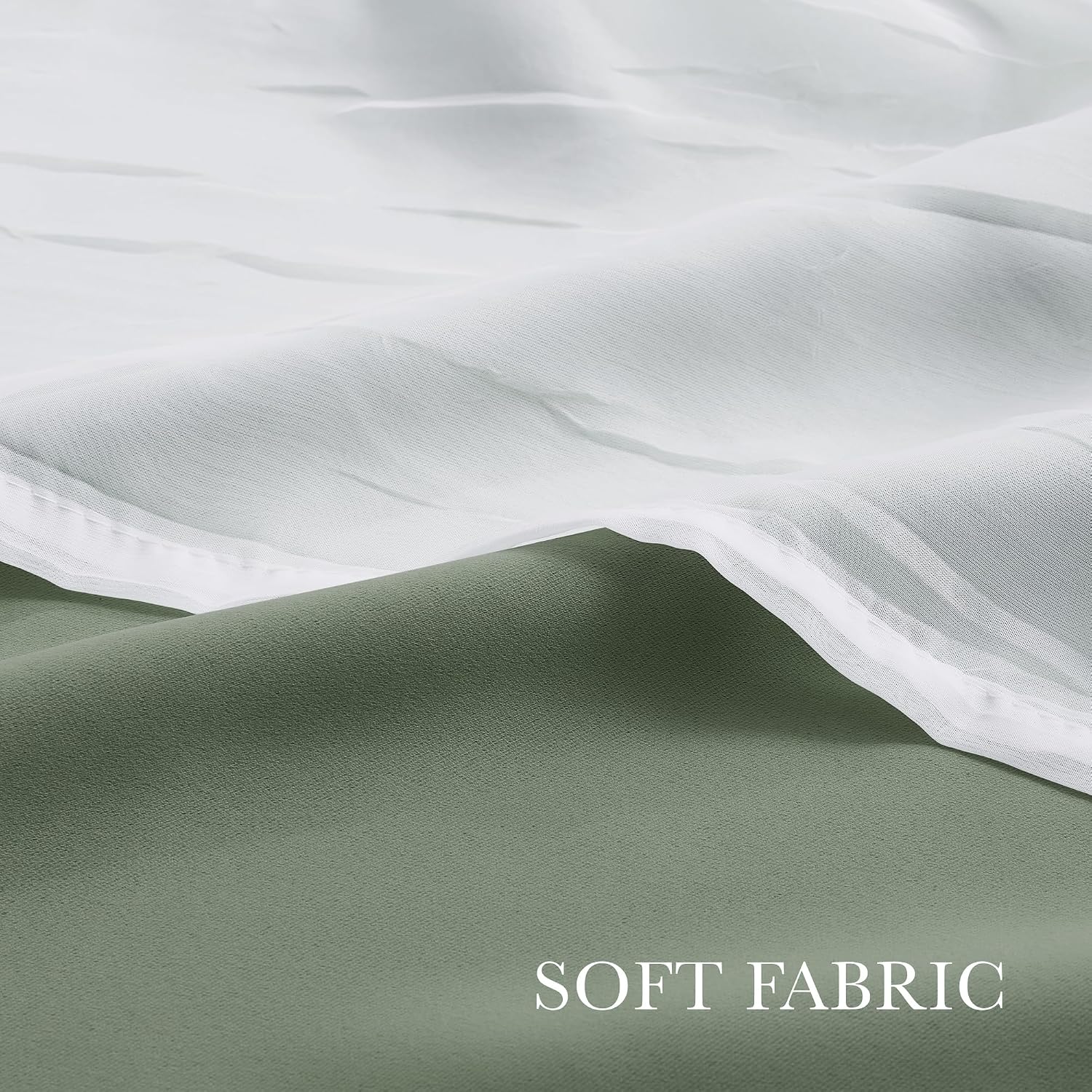 Sage Green Double Layer Curtains