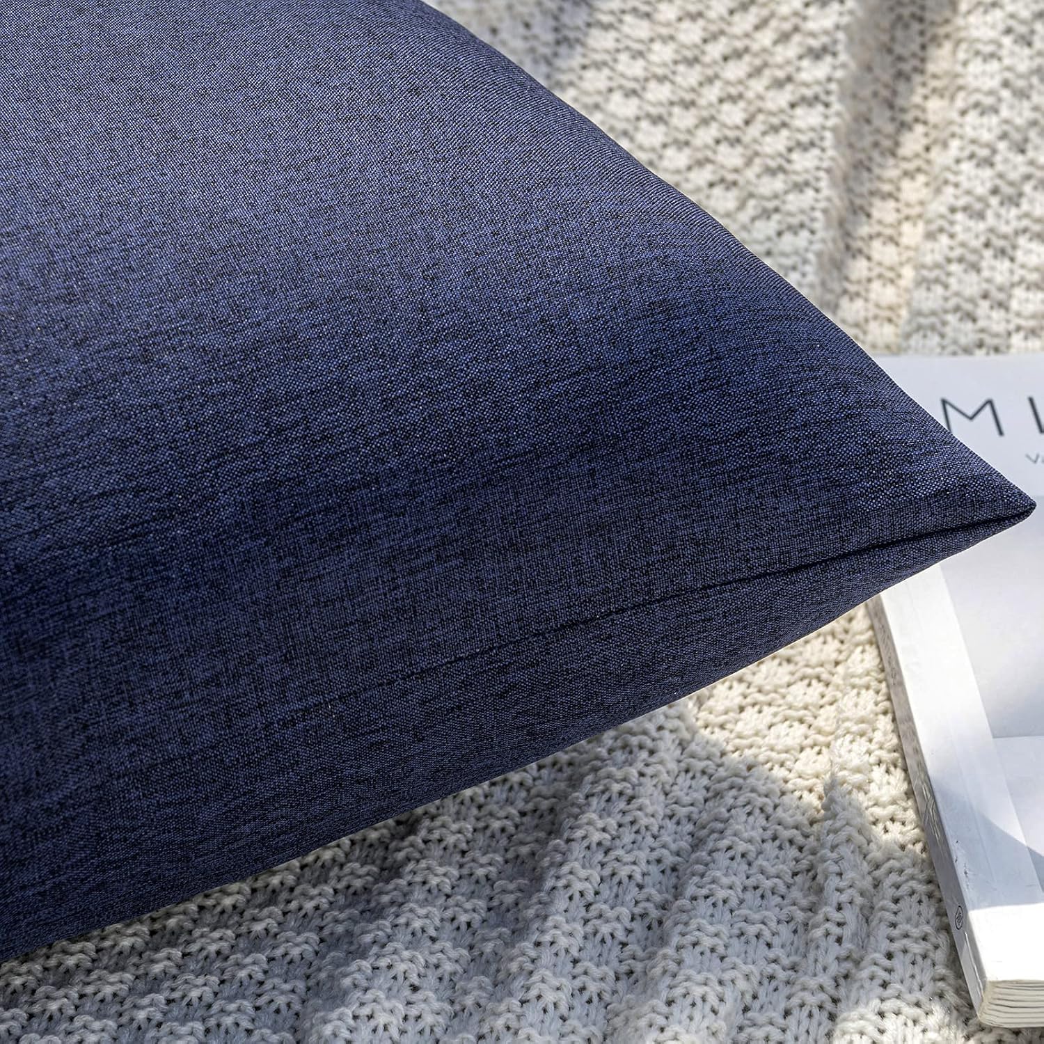 Navy Waterproof Outdoor Pillow Covers
