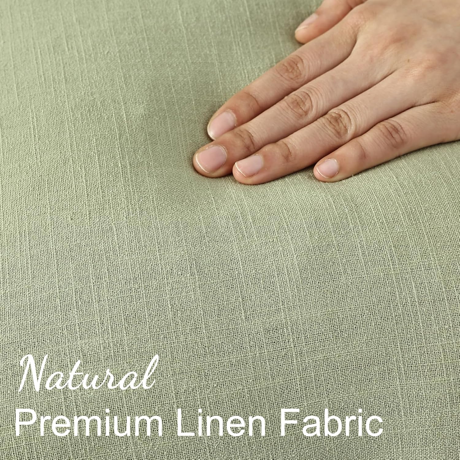 Sage Green Tassel Linen Pillow Covers